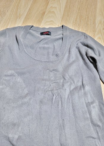 Gri Kadın Triko Kazak - Görsel 2