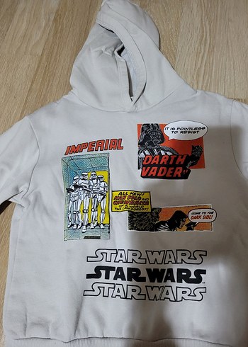 Star Wars Kapüşonlu Erkek Çocuk Gri Sweatshirt - Görsel 2