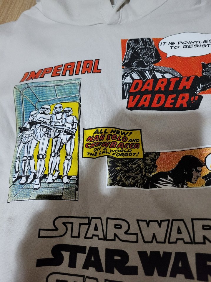 Star Wars Kapüşonlu Erkek Çocuk Gri Sweatshirt - Görsel 3