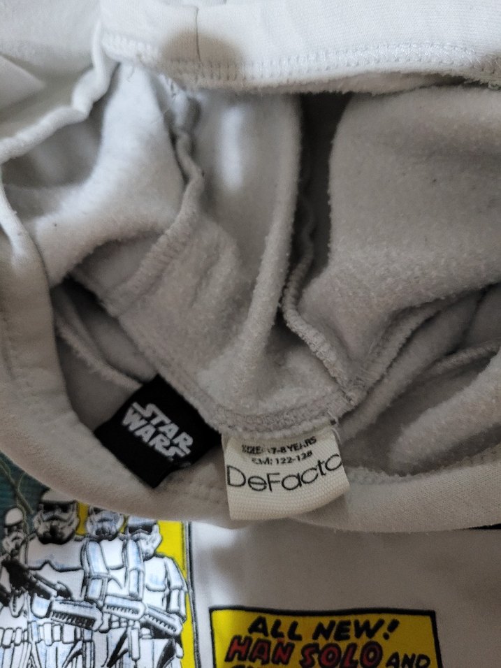 Star Wars Kapüşonlu Erkek Çocuk Gri Sweatshirt - Görsel 4