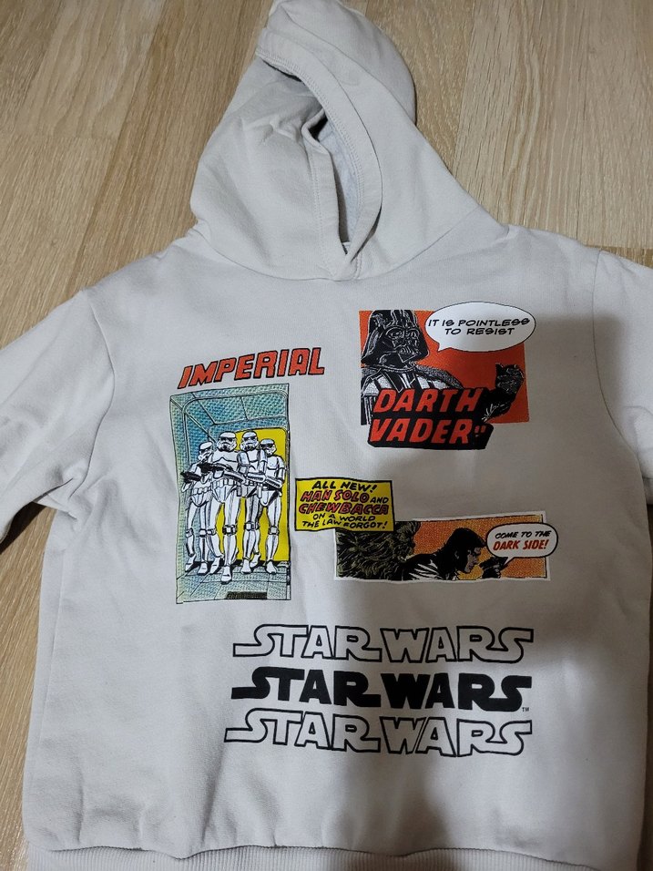 Star Wars Kapüşonlu Erkek Çocuk Gri Sweatshirt - Görsel 2