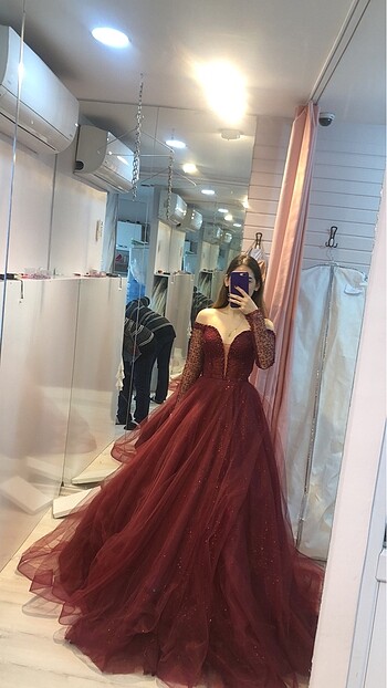 Bordo Rengi Kına Abiyesi