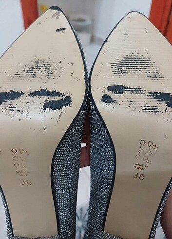 38 Beden gri Renk Topuklu ayakkabı stiletto kalın topuk