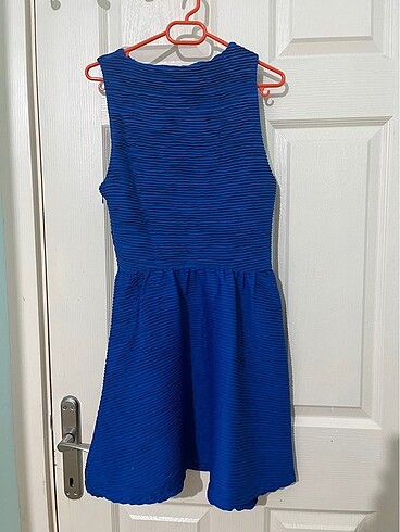 Topshop Lacivert mini elbise