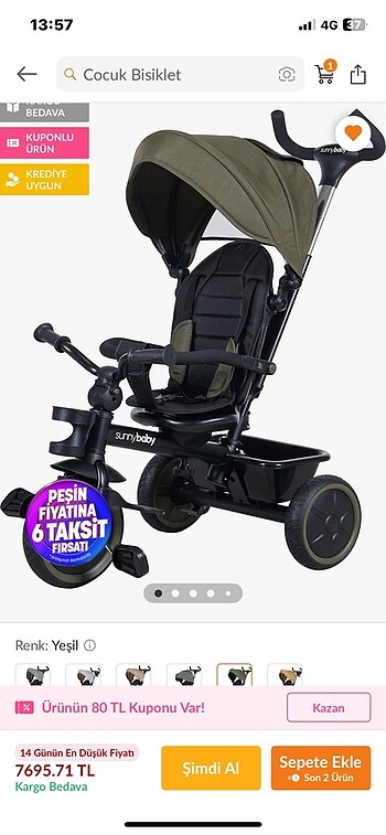 15-36 kg Beden Bisiklet
