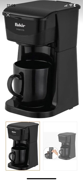 Sıfır filtre kahve makinesi