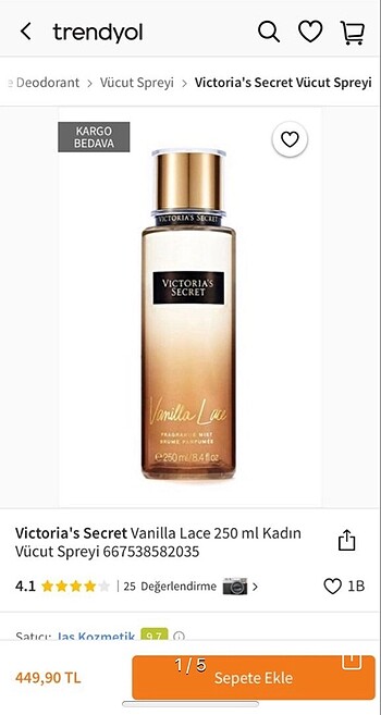 victoria secret vanilla lace vücut spreyi