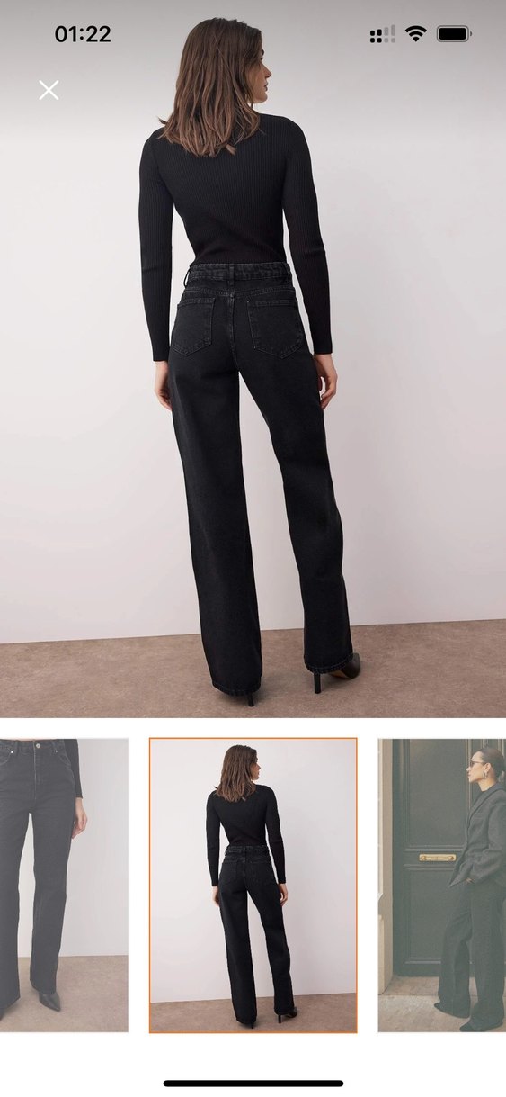 Siyah Kadın Kot Pantolon - Görsel 3