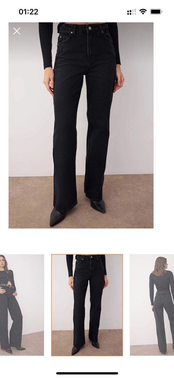 Siyah Kadın Kot Pantolon - Görsel 2