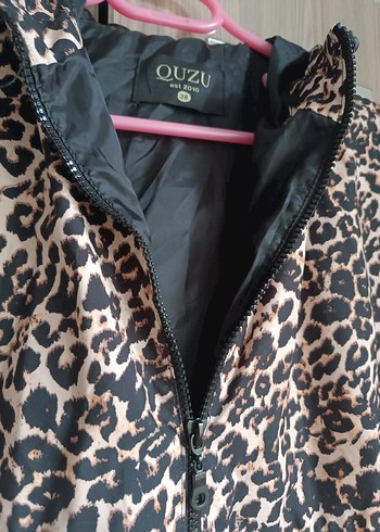 Leopar Desenli V Yaka Kadın Ceket - Görsel 3