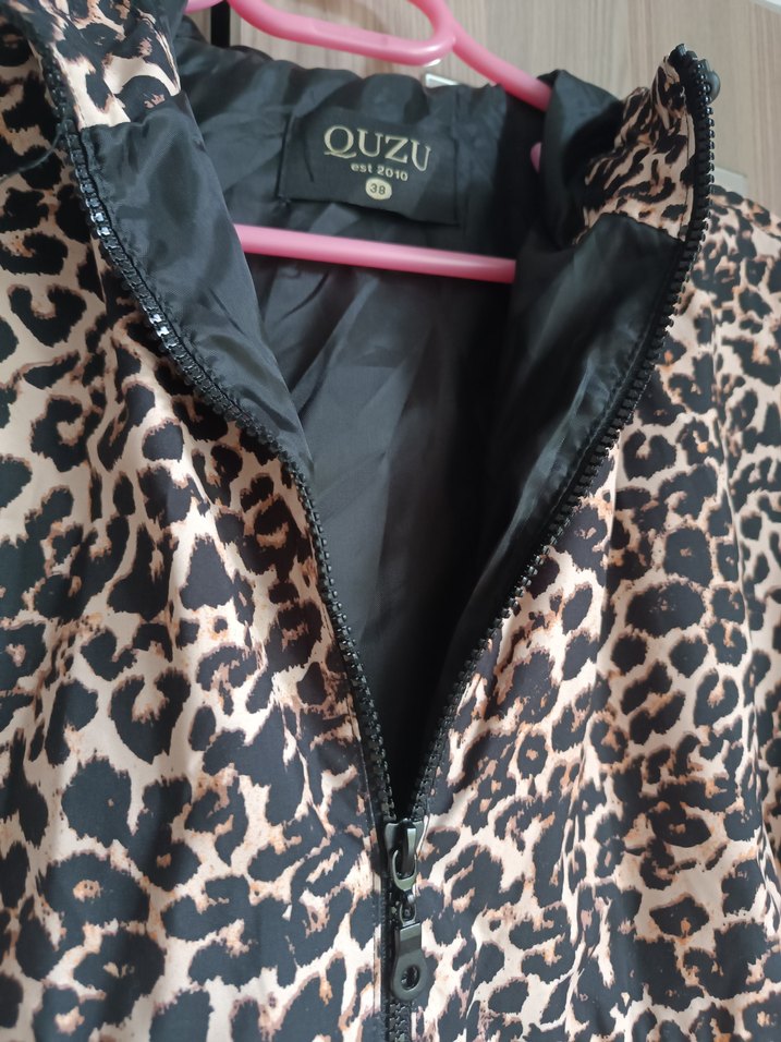 Leopar Desenli V Yaka Kadın Ceket - Görsel 3