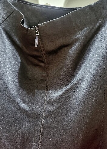 Midi boy siyah elbise - Görsel 6