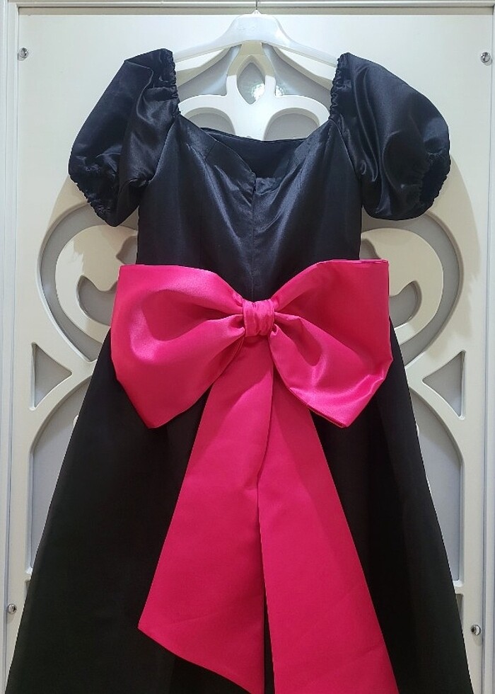 Midi boy siyah elbise - Görsel 5