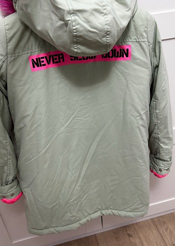 Kız Çocuk yeşil Kürk Detaylı kaban11 yaş - Görsel 3