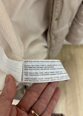 Kürklü Bej kız çocuk Kışlık kaban 8 yaş - Görsel 4