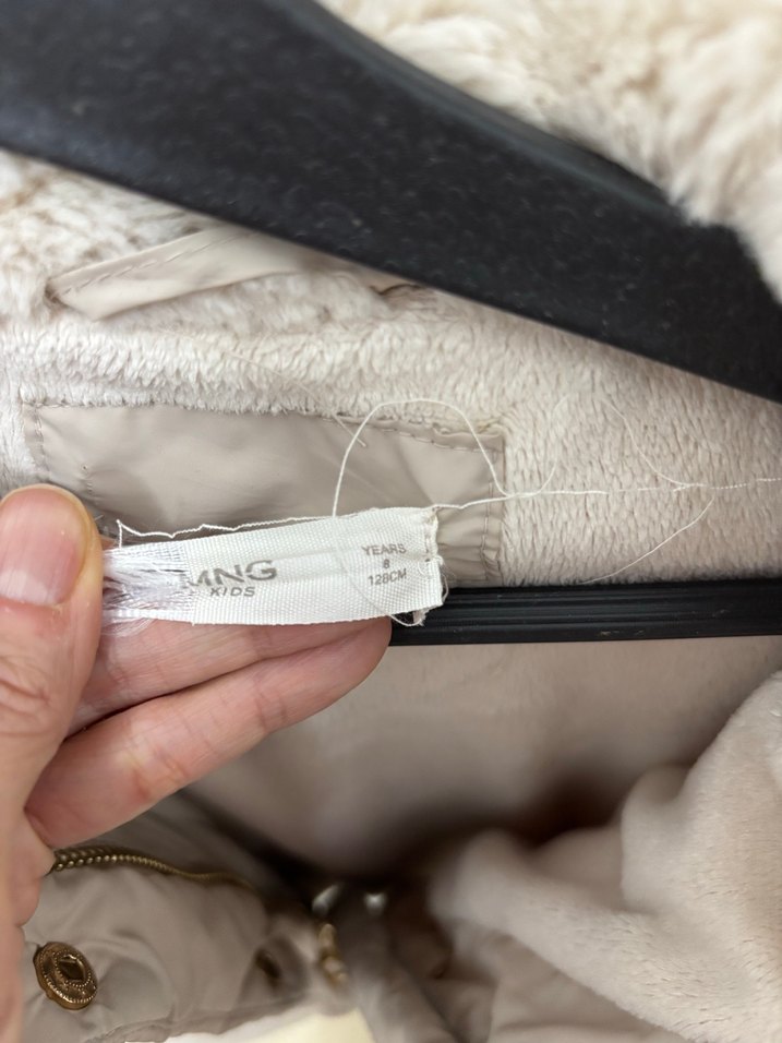 Kürklü Bej kız çocuk Kışlık kaban 8 yaş - Görsel 3