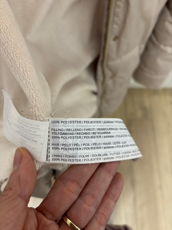 Kürklü Bej kız çocuk Kışlık kaban 8 yaş - Görsel 4