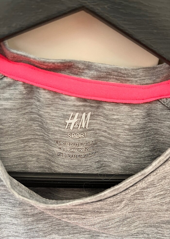 4 a 5 yaş kız çocuk H&M spor tişört - Görsel 2