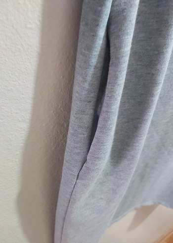 xl Beden gri Renk Gri Kapüşonlu Uzun Kollu Sweatshirt