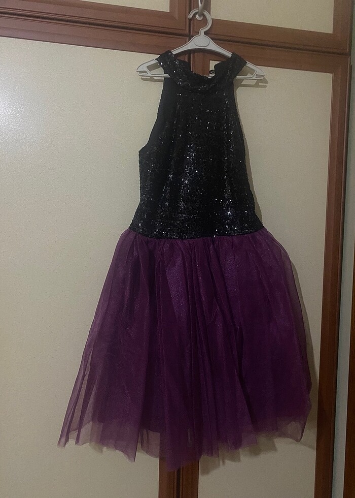 Pul payet detaylı tütü mezuniyet elbisesi - Görsel 2