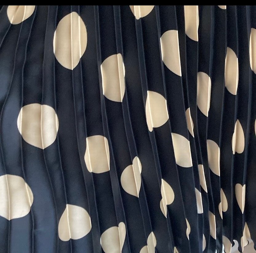 Siyah Puantiyeli Pilili Uzun Elbise - Görsel 2