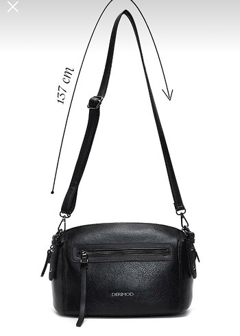 Derimod Siyah Deri Kadın Biker Çanta - Görsel 6