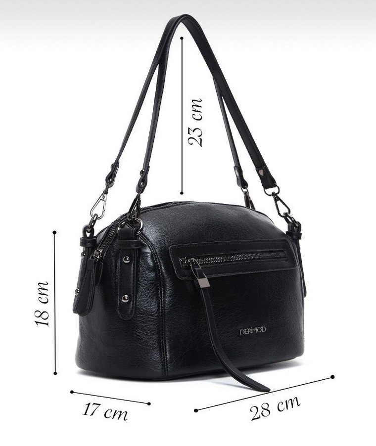Derimod Siyah Deri Kadın Biker Çanta - Görsel 2