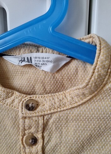 H&M kısa kollu sarı erkek gömlek - Görsel 3