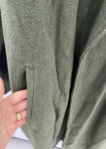 Kadın Haki Uzun Kollu Salaş Kaban - Görsel 4