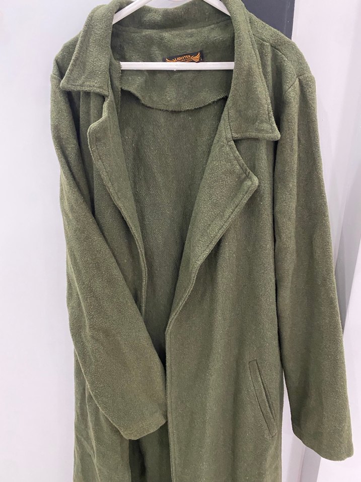 Kadın Haki Uzun Kollu Salaş Kaban - Görsel 2