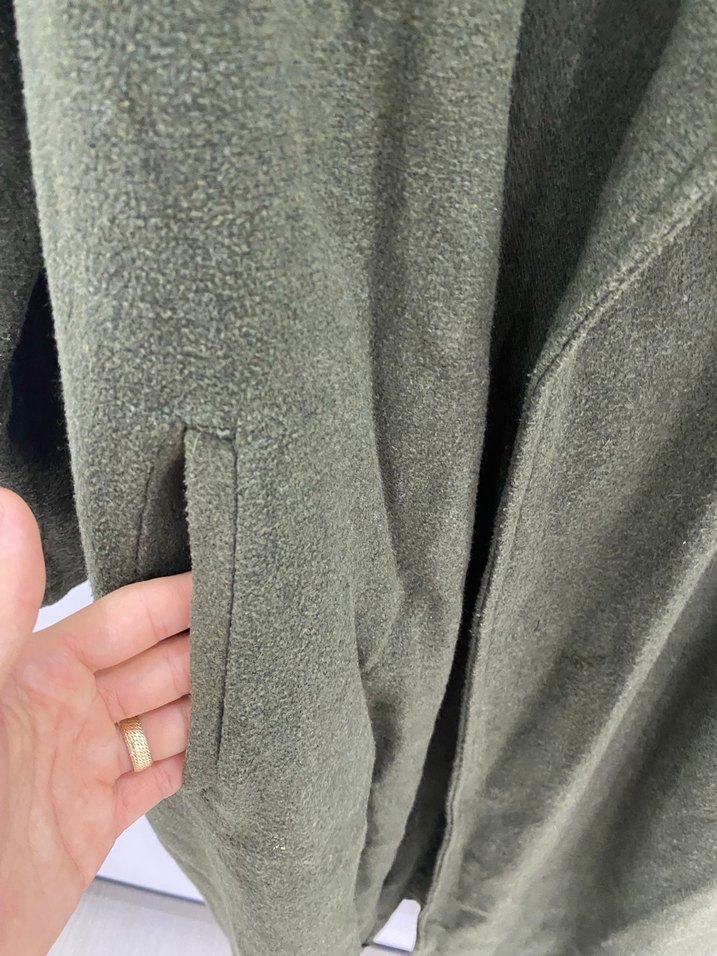 Kadın Haki Uzun Kollu Salaş Kaban - Görsel 4