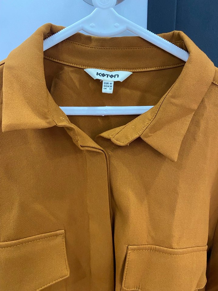 Kadın Kahverengi gömlek - Görsel 3