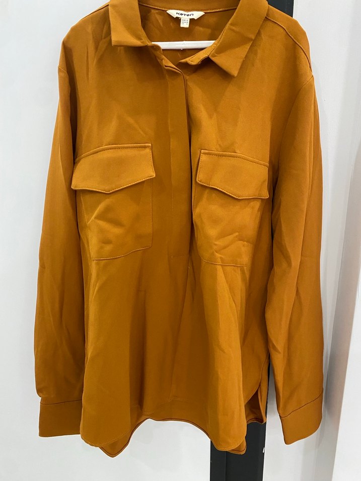 Kadın Kahverengi gömlek - Görsel 5