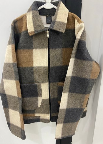 Ekose Yün Midi  Ceket - Görsel 6