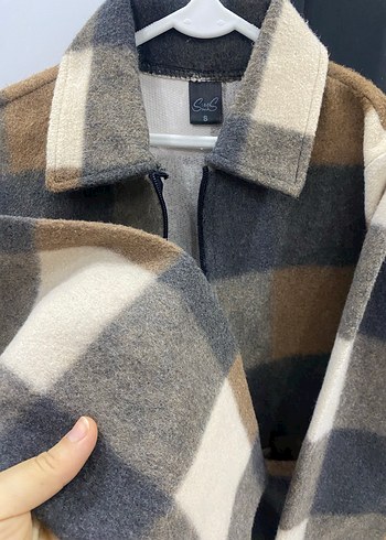 Ekose Yün Midi  Ceket - Görsel 7