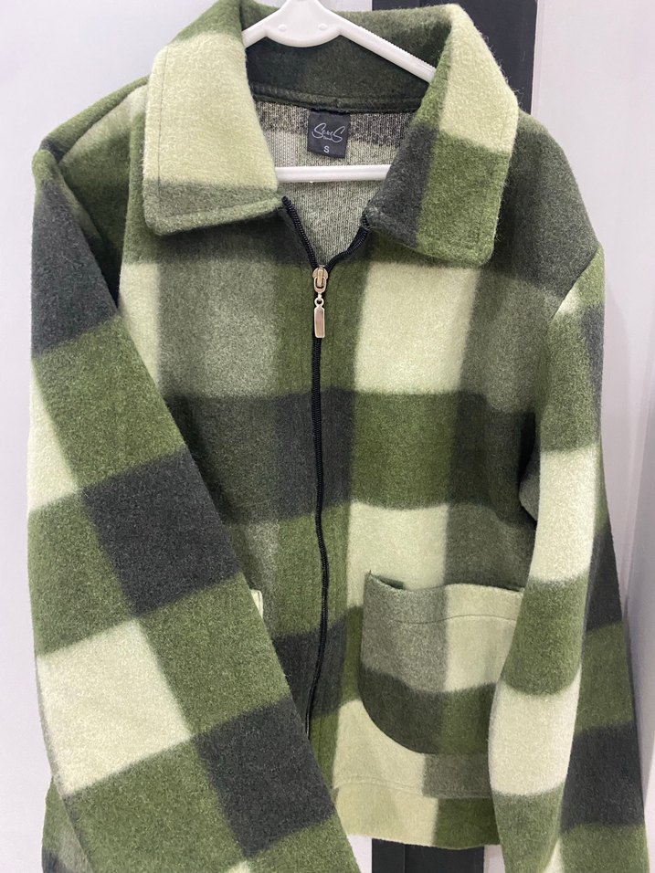 Ekose Yün Midi  Ceket - Görsel 3