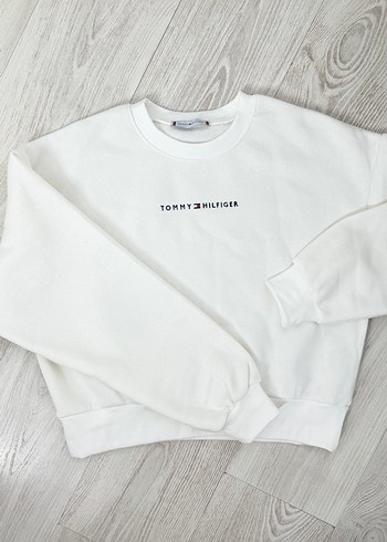 Tommy Hilfiger Beyaz Sweatshirt - Görsel 3