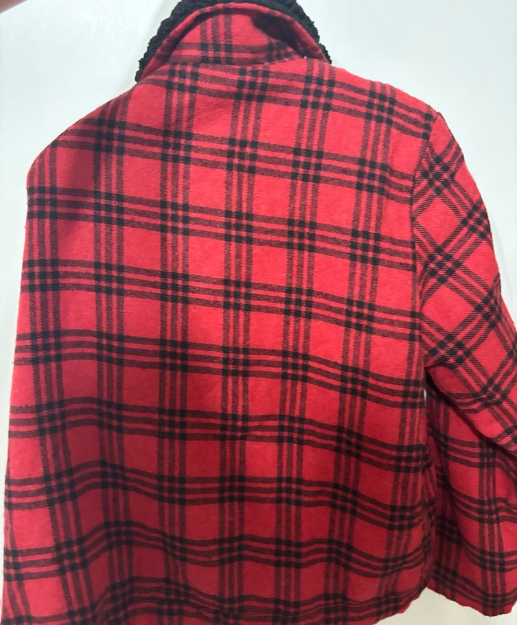 Kırmızı Ekoseli Düğmeli Kadın Gömlek - Görsel 2