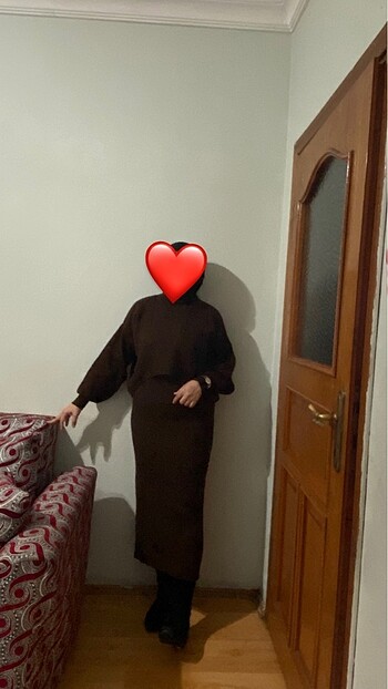 diğer Beden kahverengi Renk TRİKO ELBİSE