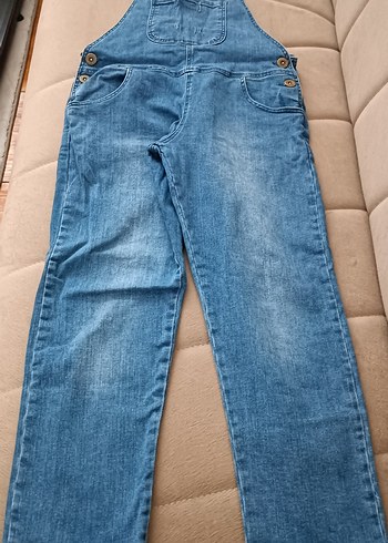 Kızlar için Mavi Denim Tulum
