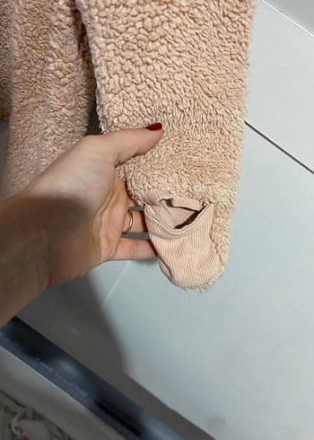 Kız Bebek Kapüşonlu Kahverengi Kürklü Tulumu - Görsel 3