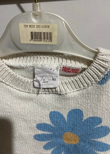 Çiçek Desenli Bohem Örgü Süveter - Görsel 3