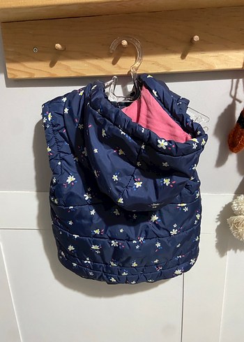 Çiçek Desenli Kız Çocuk Yelek - Görsel 2