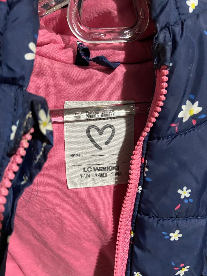 Çiçek Desenli Kız Çocuk Yelek - Görsel 3