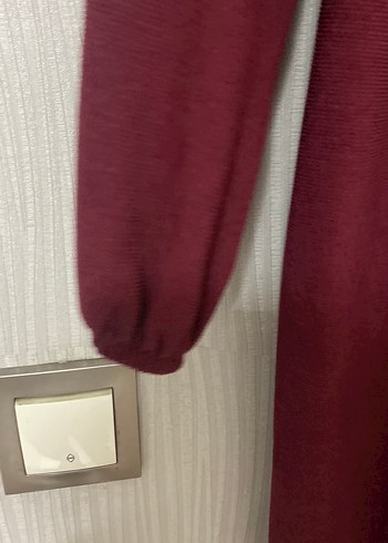 Diğer Diger Kadın Bordo Uzun triko elbise