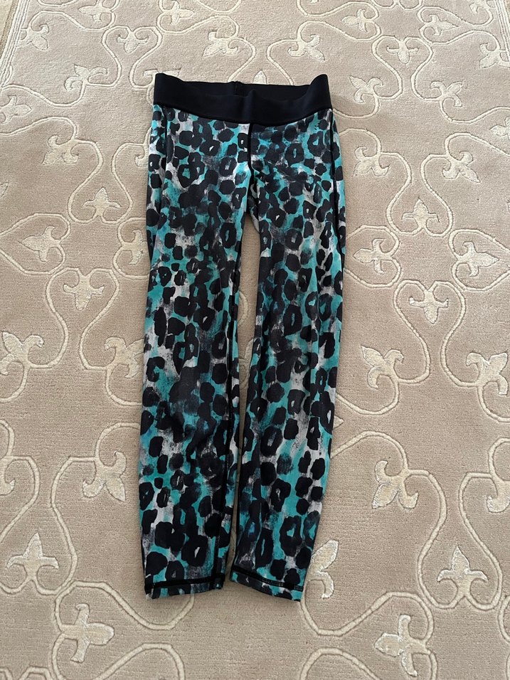 Turkuaz Yılan Desenli Kadın Tayt - Görsel 3