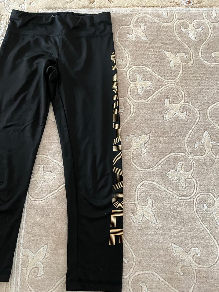 Siyah Elastik Spor Kadın Tayt cape town gezimde aldım süper - Görsel 2