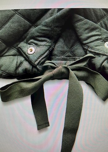 Kapitone ceket koyu gri xs-s beden - Görsel 6