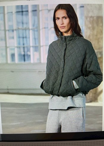 Kapitone ceket koyu gri xs-s beden - Görsel 7