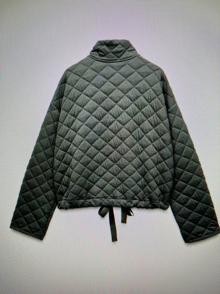 Kapitone ceket koyu gri xs-s beden - Görsel 2